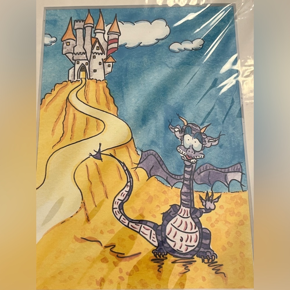 Dragon and Castle. Art by Ryann Annadella.